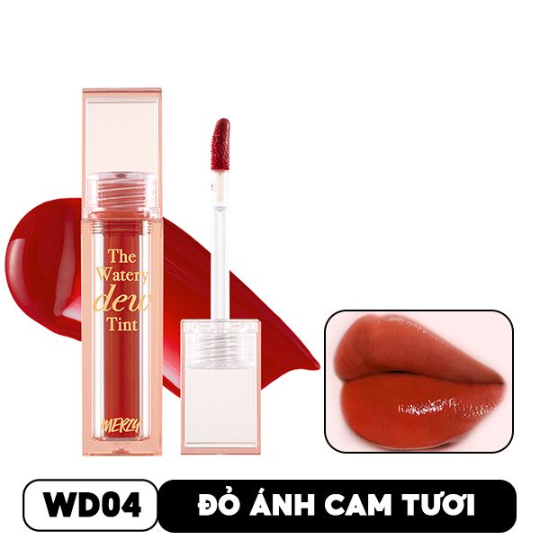 [NEW][DEW4 - XANH DƯƠNG] Son Tint Bóng Dạng Thạch, Bền Màu, Lâu Trôi Cho Đôi Môi Căng Mọng, Ẩm Mịn Merzy The Watery Dew Tint 4g