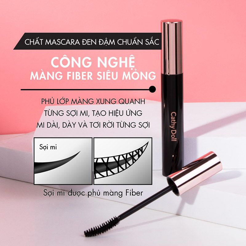 Mascara Chuốt Mi Làm Dài Và Cong Mi, Chống Trôi Hiệu Quả Cathy Doll Less Is More Mascara 8g