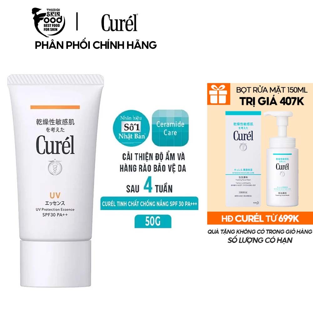 Kem Chống Nắng Dạng Tinh Chất Giúp Cấp Ẩm Chuyên Sâu Curél UV Protection Essence SPF 30/PA++ 50g