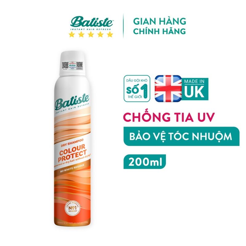 Dầu Gội Khô Giúp Làm Sạch, Tóc Bồng Bềnh Batiste Dry Shampoo 200ml