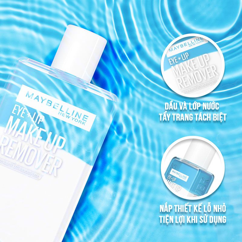 Nước Tẩy Trang Dành Cho Mắt Môi Maybelline Eye & Lip Makeup Remover 150ml