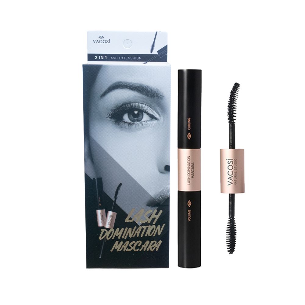 Mascara Chuốt Mi 2 Trong 1 Làm Dài Và Cong Mi Tự Nhiên Vacosi Lash Domination Mascara 10g - VM09