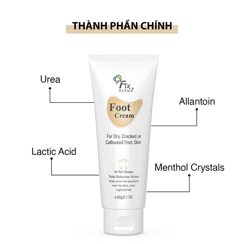 Kem Dưỡng Da Chân Dưỡng Ẩm Và Làm Mềm Gót Chân FIXDERMA Foot Cream 60g