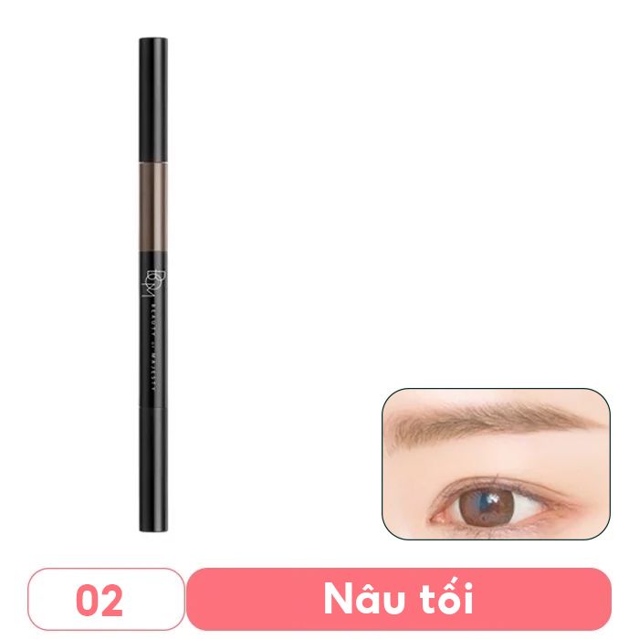 Chì Kẻ Mày Tiện Dụng 3 Trong 1 Sắc Nét, Lâu Trôi B.O.M 3IN1 Triple Edge Eyebrow