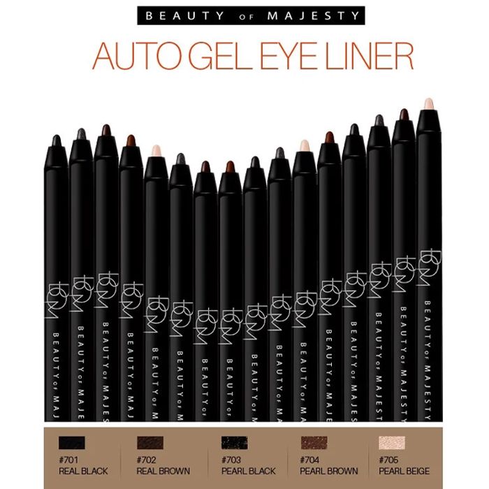 Chì Kẻ Mắt Dạng Gel Rõ Nét, Lâu Trôi B.O.M My Waterproof Gel Eyeliner 0.7g - Màu 702 Real Brown (date 11/2024)