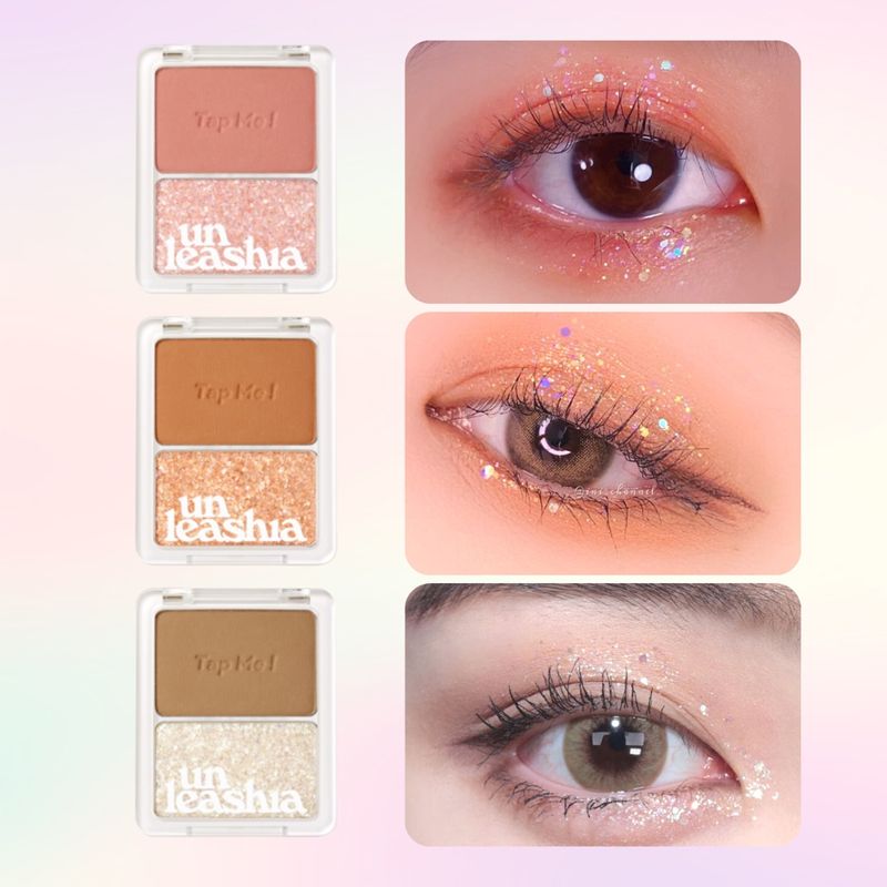 Bảng Phấn Mắt 2 Màu Ánh Nhũ Lung Linh Unleashia Tap Me Palette Duo 8.4g - Màu N2 Groovy