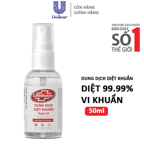 Dung Dịch Diệt Khuẩn Vượt Trội Lifebuoy Total 10 50ml