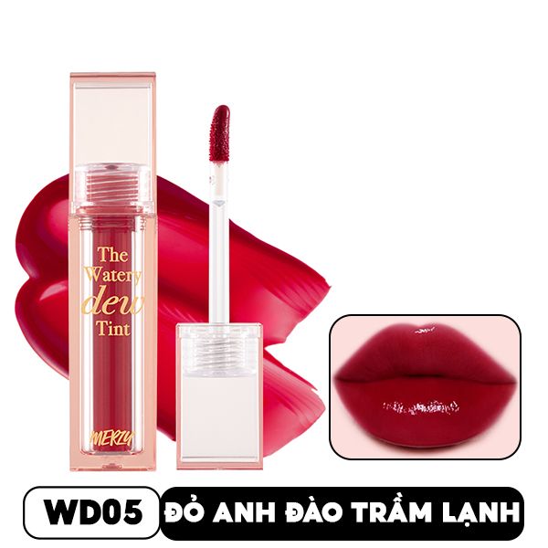 [NEW][DEW4 - XANH DƯƠNG] Son Tint Bóng Dạng Thạch, Bền Màu, Lâu Trôi Cho Đôi Môi Căng Mọng, Ẩm Mịn Merzy The Watery Dew Tint 4g