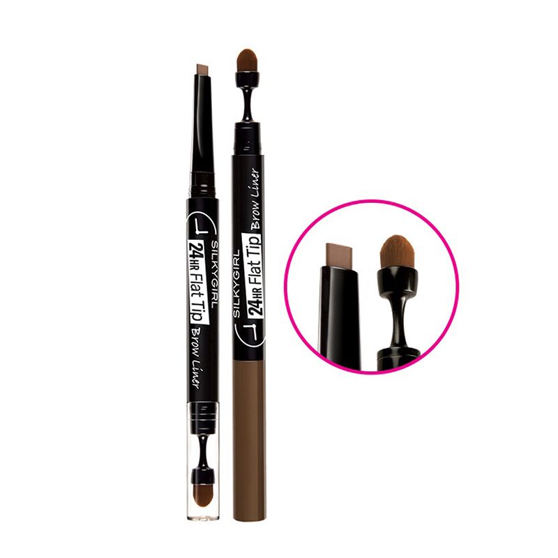 Chì Kẻ Mày Hai Đầu Lâu Trôi Silkygirl 24hr Flat Tip Brow Liner