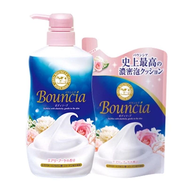 Sữa Tắm Dưỡng Ẩm Tạo Bọt Siêu Mịn Cow Bouncia Body Soap Airy Bouquet