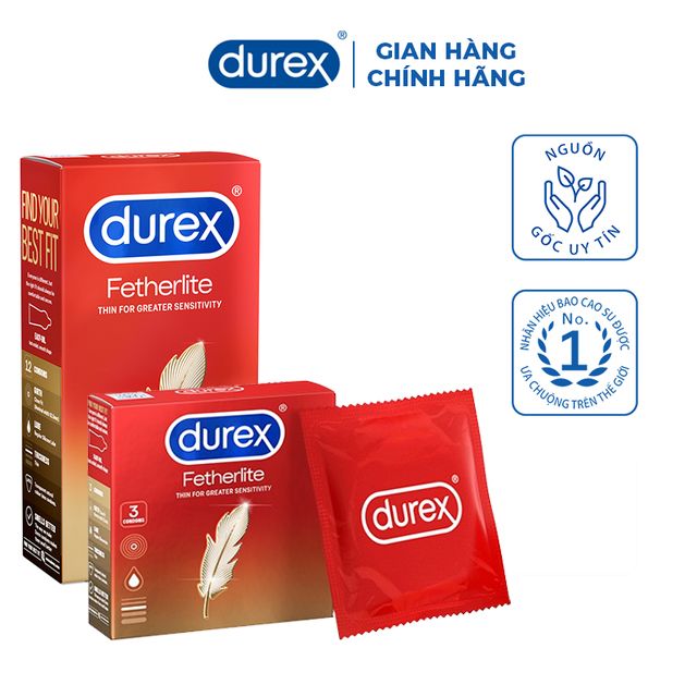 Bao Cao Su Durex Fetherlite Condoms (Che tên sản phẩm khi giao hàng)