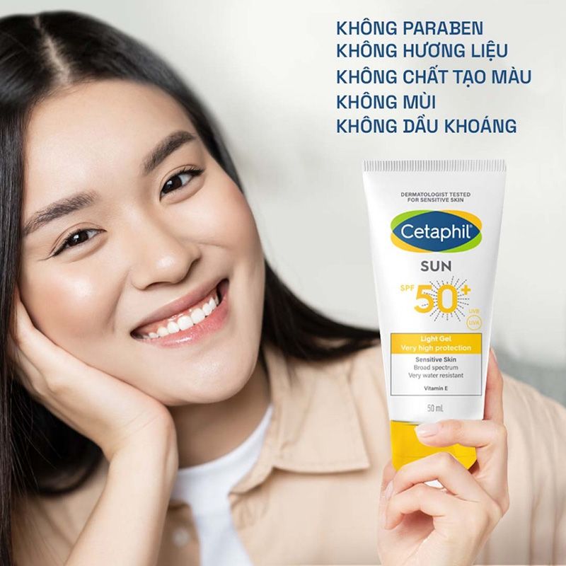 Gel Chống Nắng Dịu Nhẹ Dành Cho Da Nhạy Cảm Cetaphil Sun SPF50+ Light Gel 50ml