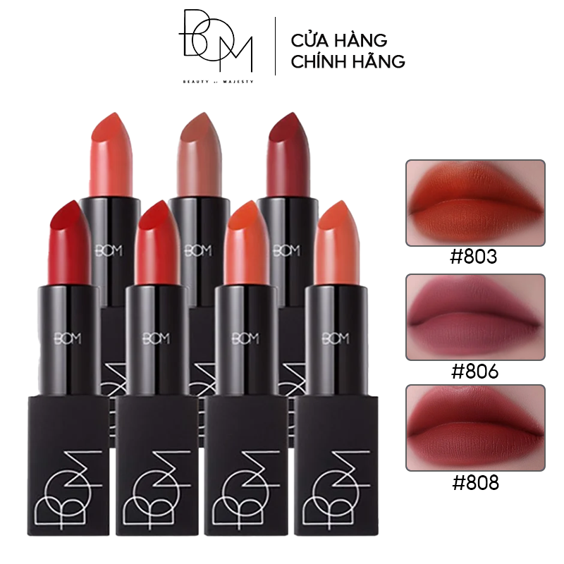 Son Thỏi Lì Giàu Dưỡng, Bền Màu Lâu Trôi B.O.M My Lipstick 3.5g