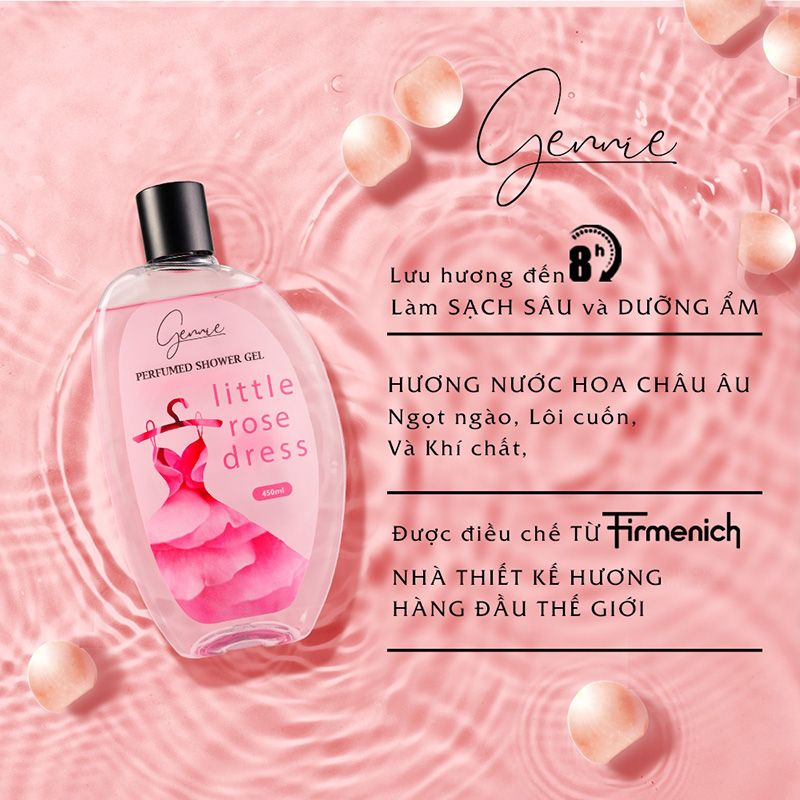Sữa Tắm Dưỡng Ẩm, Hương Nước Hoa Gennie Perfumed Shower Gel 450ml