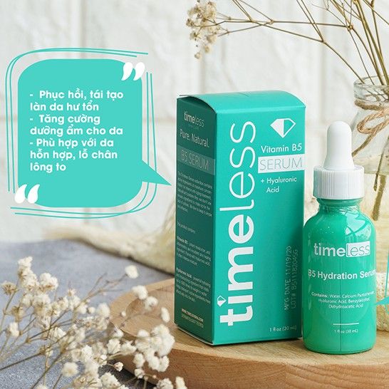 Serum Timeless Tinh Chất Làm Dịu, Phục Hồi Da Timeless Vitamin B5 Serum 30ml