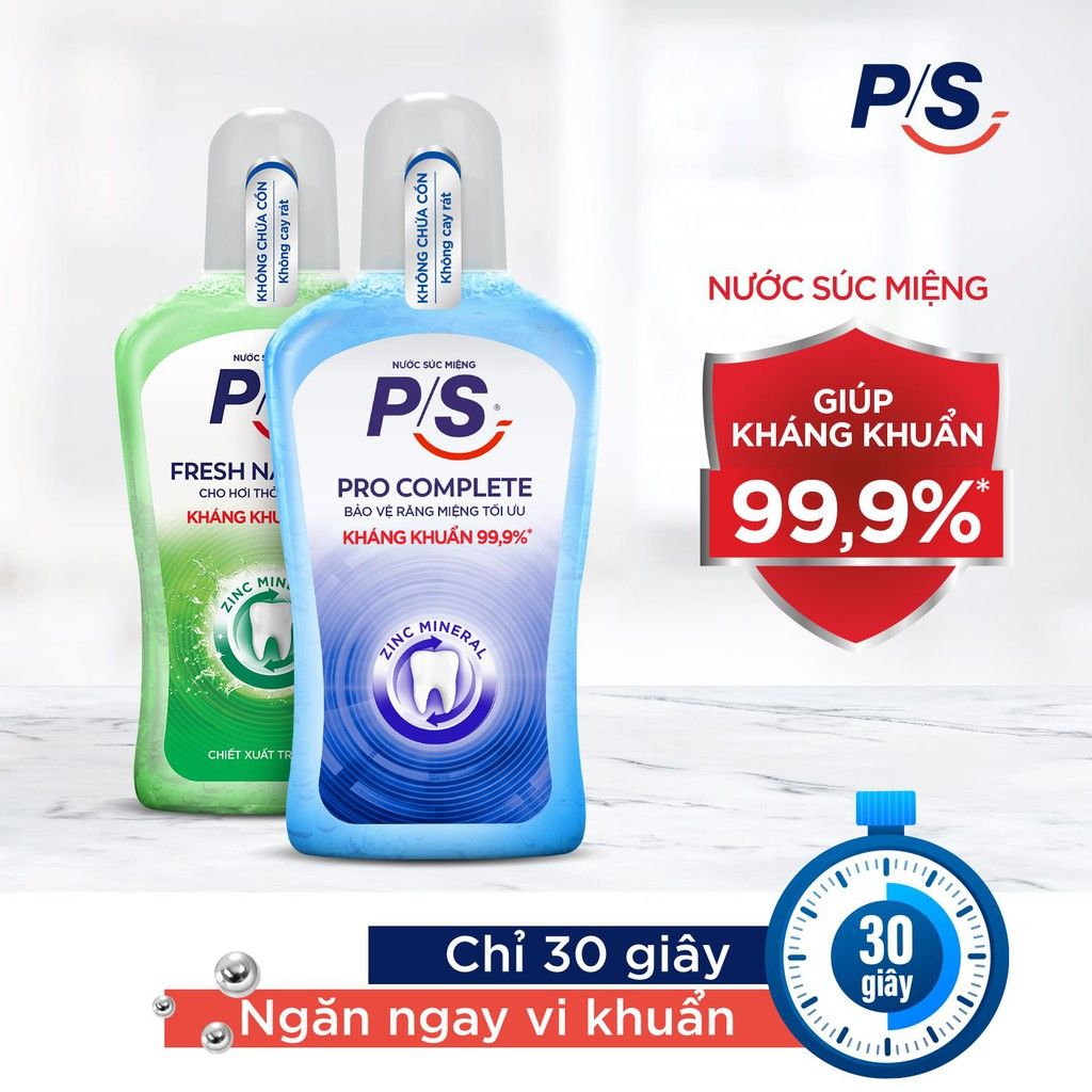 Nước Súc Miệng Kháng Khuẩn 99,9% P/S