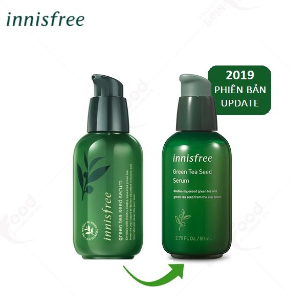 Kết quả hình ảnh cho innisfree green tea seed serum new packaging