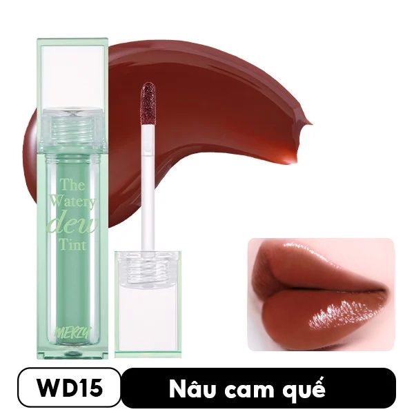 [NEW][DEW4 - XANH DƯƠNG] Son Tint Bóng Dạng Thạch, Bền Màu, Lâu Trôi Cho Đôi Môi Căng Mọng, Ẩm Mịn Merzy The Watery Dew Tint 4g