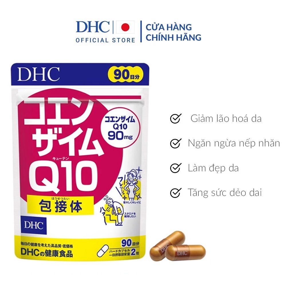 [180 VIÊN/90 NGÀY] Viên Uống Ngừa Lão Hóa, Ngăn Ngừa Nếp Nhăn, Tăng Sức Đề Kháng Cho Cơ Thể Dẻo Dai DHC Coenzyme Q10 (date 11/2024)