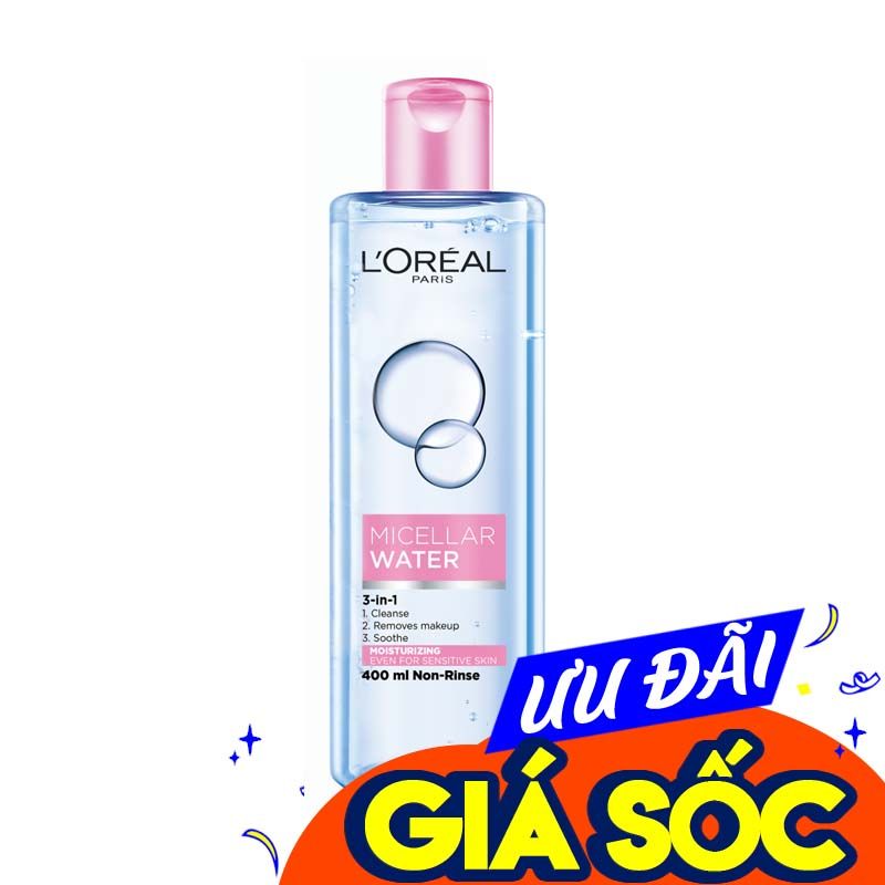 [Ưu Đãi 139k Khi Mua Kèm Hóa Đơn Từ 399k] Nước Tẩy Trang L'oreal Micellar Water Moisturizing - Dưỡng Ẩm 400ml