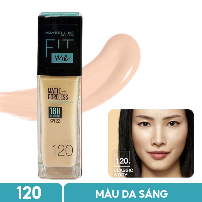 Kem Nền Kiềm Dầu, Cho Lớp Nền Mịn Lì Tự Nhiên Maybelline Fit Me Matte Poreless Foundation 30ml