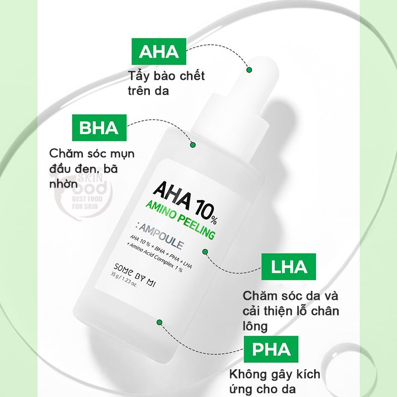 Serum Some By Mi Tinh Chất Tẩy Tế Bào Chết, Hỗ Trợ Làm Sáng Da Some By Mi AHA 10% Amino Peeling Ampoule 35g (date 1/2025)