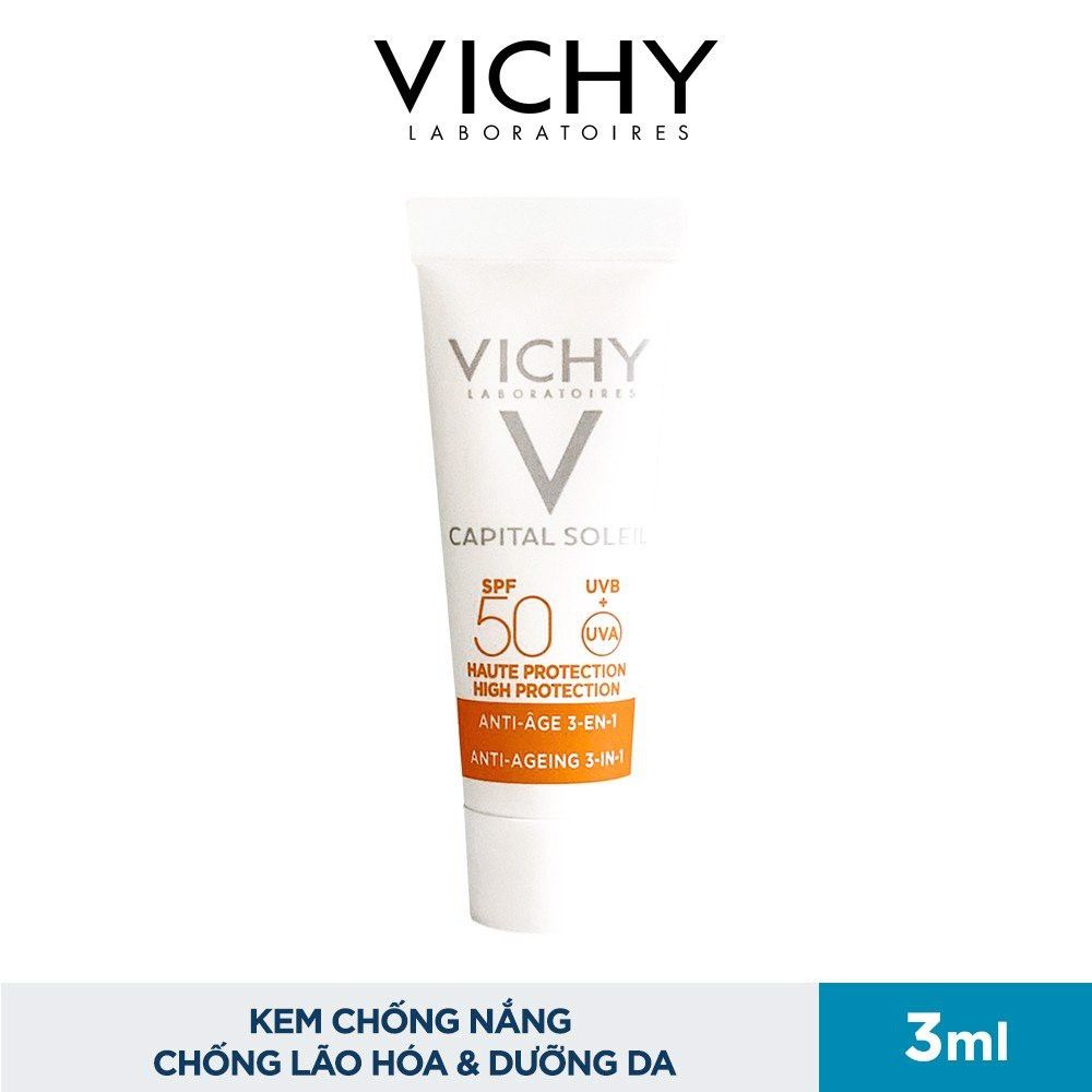 [3 Items] Bộ Sản Phẩm Dưỡng Da, Chống Nắng Vichy Mineralizing Thermal Water 150ml + Kem Chống Nắng Anti-Aging 3g + 3 Sample Mineral 89 Serum 1.5ml