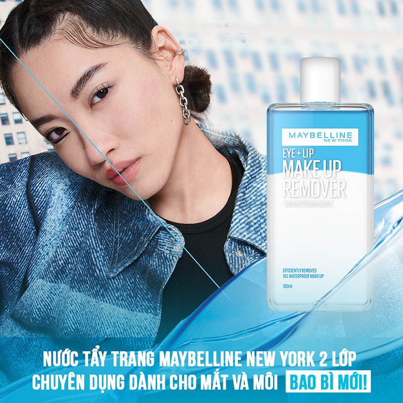 Nước Tẩy Trang Dành Cho Mắt Môi Maybelline Eye & Lip Makeup Remover 150ml