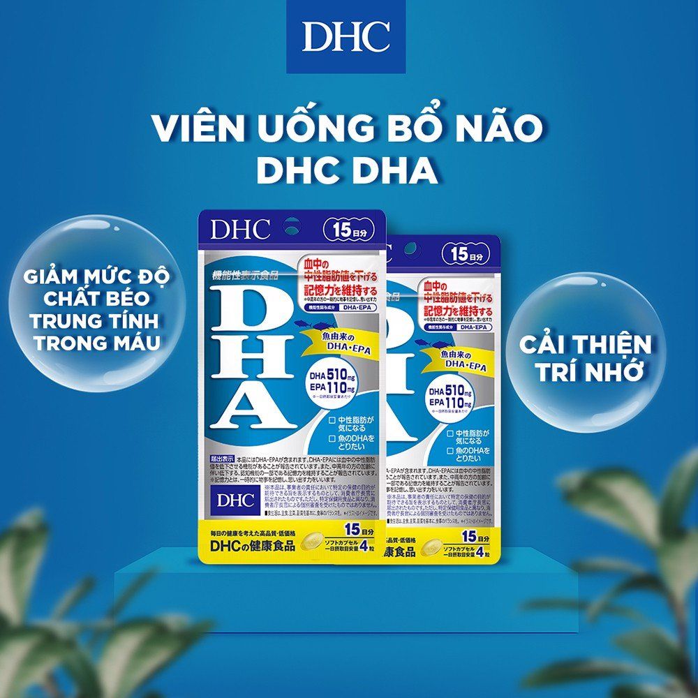 [Gói 120 Viên/ 30 Ngày] Viên Uống Hỗ Trợ Bổ Não, Cải Thiện Trí Nhớ, Bổ Mắt, Làm Đẹp Da DHC DHA