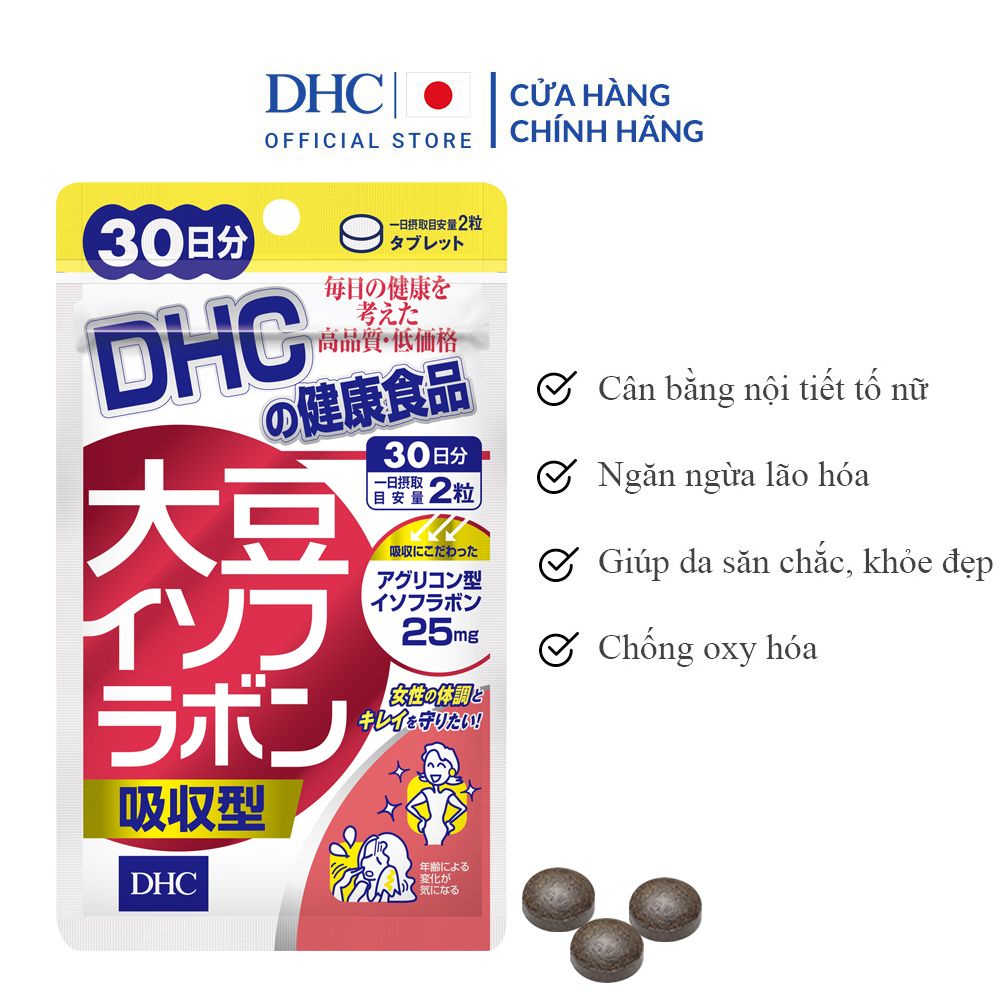 [Gói 60 Viên/30 Ngày] Viên Uống Mầm Đậu Nành DHC Soy Isoflavone Absorption Type