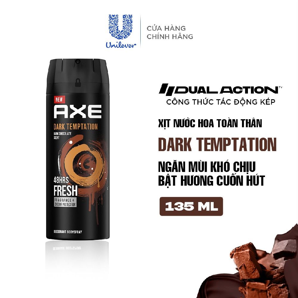 Xịt Khử Mùi Toàn Thân Cho Nam AXE Deodorant Bodyspray 135ml