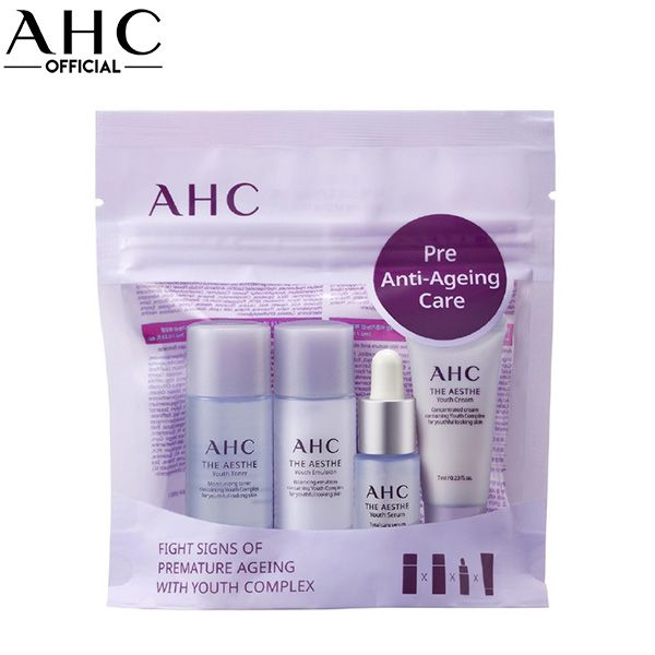 [4 Items] Bộ Kit 4 Món Dưỡng Da AHC The Aesthe Trial Kit