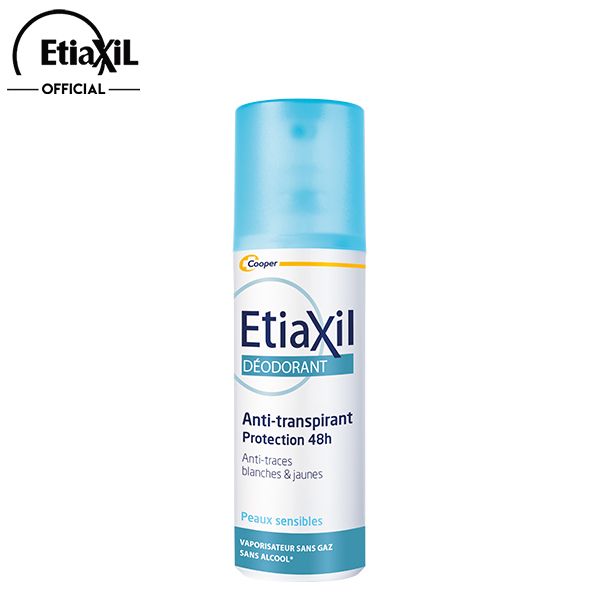 Xịt Khử Mùi Hằng Ngày Etiaxil Deodorant Anti-transpirant 48h Peaux Sensibles Vaporisateur 100ml