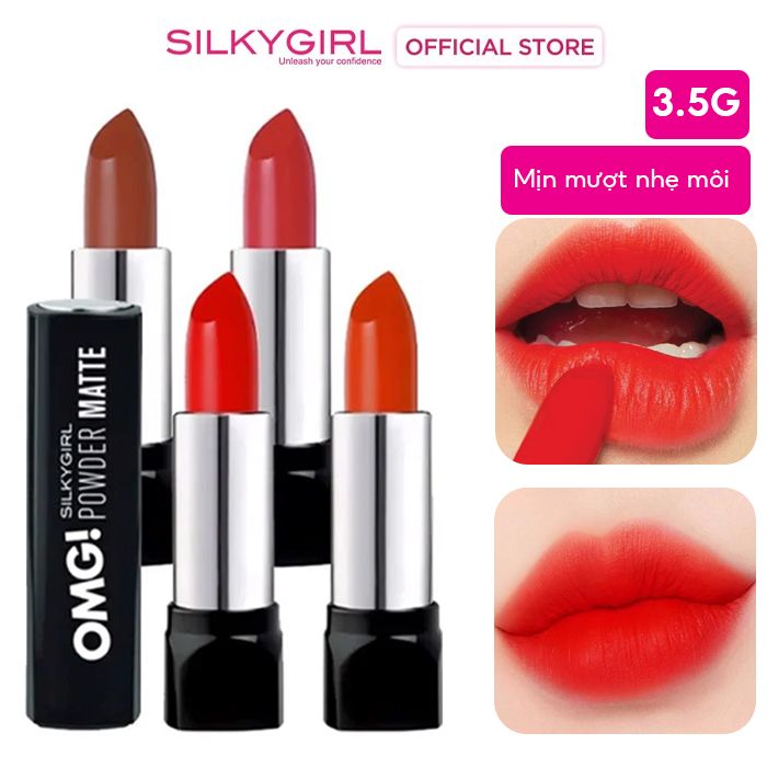 Son Thỏi Lì Siêu Mịn Môi Silkygirl OMG Powder Matte #02 MOCHA 3.5g