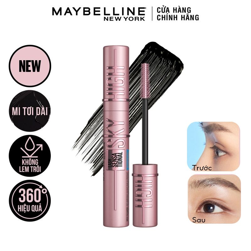 Mascara Tơi Dài Mi, Cho Mi Cong Dài Tự Nhiên Maybelline New York Lash Sensational Sky High Mascara 6ml