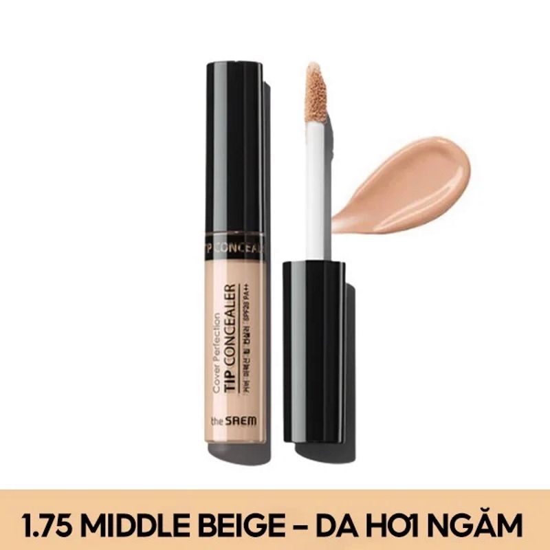 Kem Che Khuyết Điểm Có Chống Nắng Hàn Quốc The Saem Cover Perfection Tip Concealer SPF28/PA++