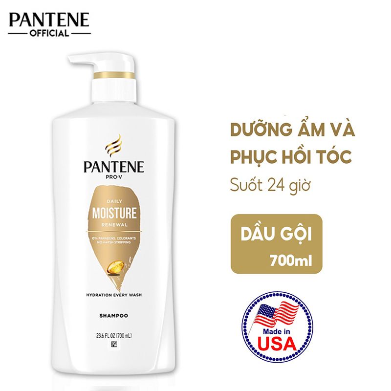 Dầu Gội Dưỡng Ẩm Tóc Mềm Mượt Pantene Pro-V Daily Moisture Renewal Shampoo Shampooing 700ml