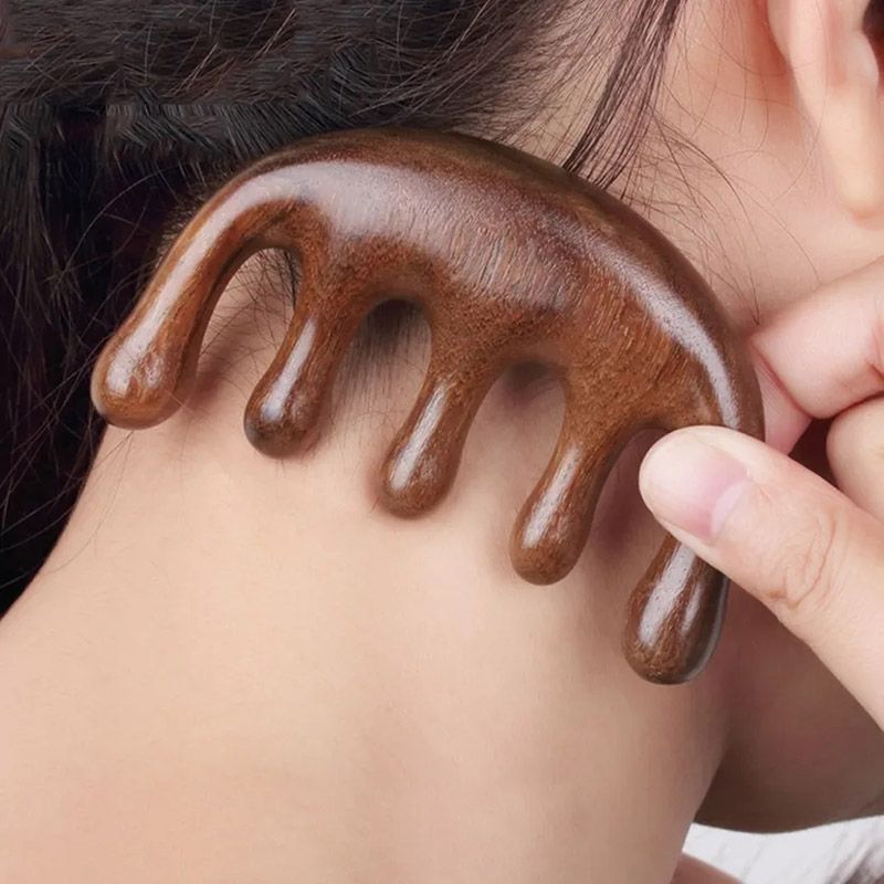 [NHẬP KHẨU] Lược Gỗ Đàn Hương Massage Da Đầu TOOLA Head Massage Comb -  TLA010