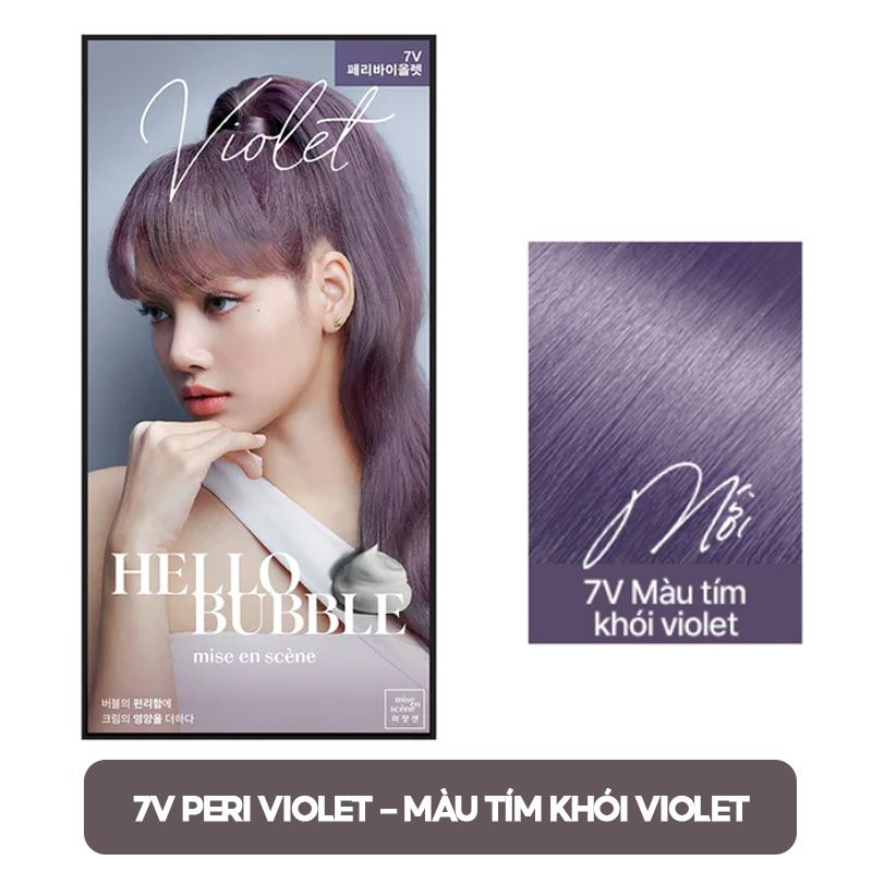 [Black Pink's Choice] Thuốc Gội Nhuộm Tóc Dạng Bọt Mise En Scene Hello Bubble Foam Color