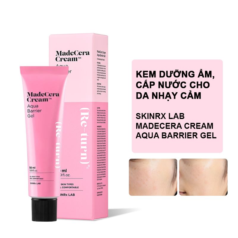 Kem Dưỡng Ẩm, Cấp Nước Cho Da Nhạy Cảm SKINRx LAB MadeCera Cream Aqua Barrier Gel 50ml (hàng sắp về)