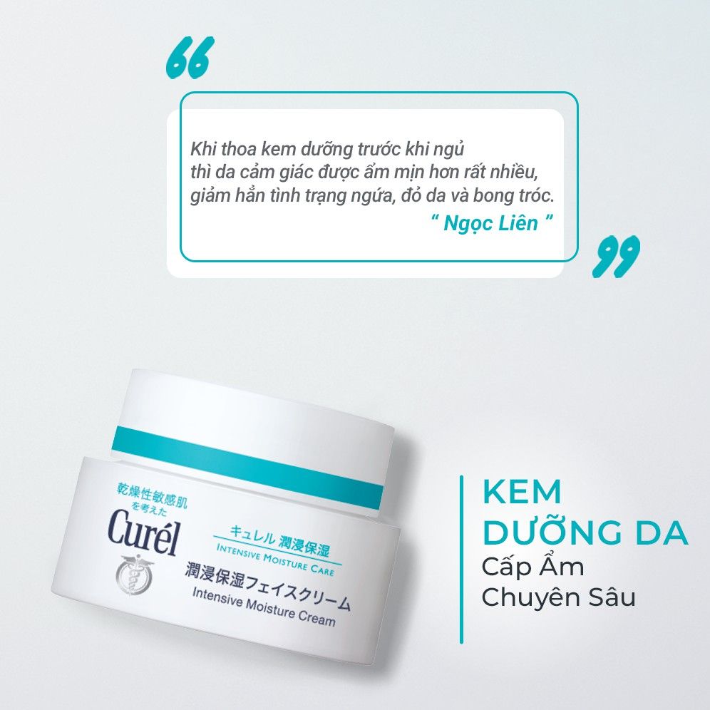 Kem Dưỡng Cấp Ẩm Chuyên Sâu Curél Intensive Moisture Care Moisture Facial Cream 40g