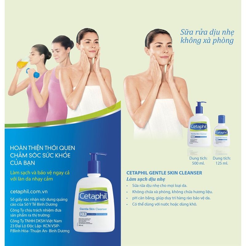 Sữa Rửa Mặt Lành Tính, Dịu Nhẹ Không Xà Phòng Cetaphil Gentle Skin Cleanser