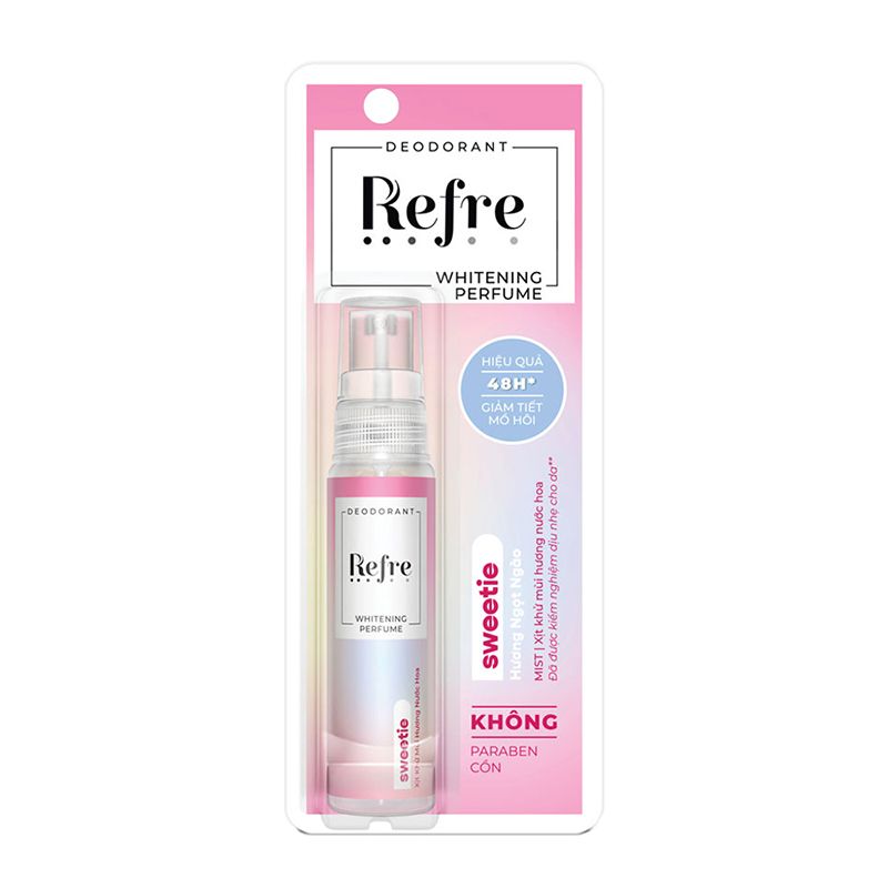 Xịt Khử Mùi Hỗ Trợ Dưỡng Trắng Refre Whitening Perfume Deodorant 30ml