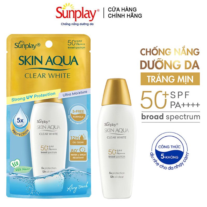 Sữa Chống Nắng Dưỡng Da Trắng Mịn Sunplay Skin Aqua Clear White SPF50+/PA++++