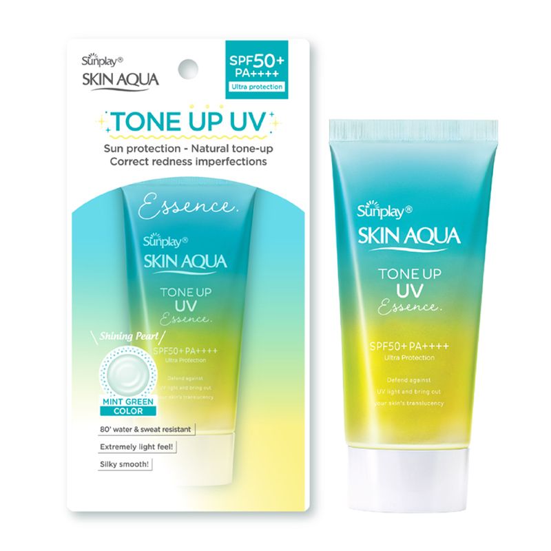 Tinh Chất Chống Nắng Hiệu Chỉnh Sắc Da Sunplay Skin Aqua Tone Up UV Essence - Mint Green SPF50+/PA++++ 50g