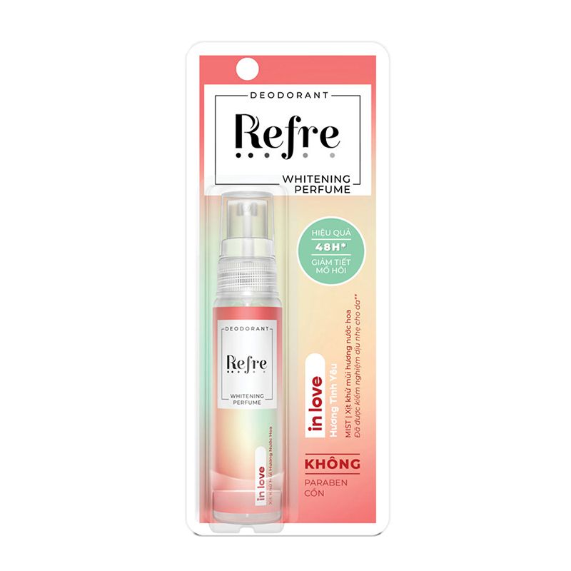 Xịt Khử Mùi Hỗ Trợ Dưỡng Trắng Refre Whitening Perfume Deodorant 30ml