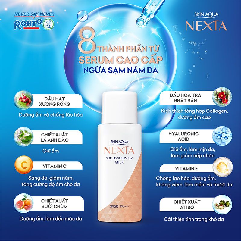 Serum Chống Nắng Dạng Sữa Ngừa Sạm Nám Sunplay Skin Aqua Nexta Shield Serum UV Milk SPF 50+ PA++++ 50g