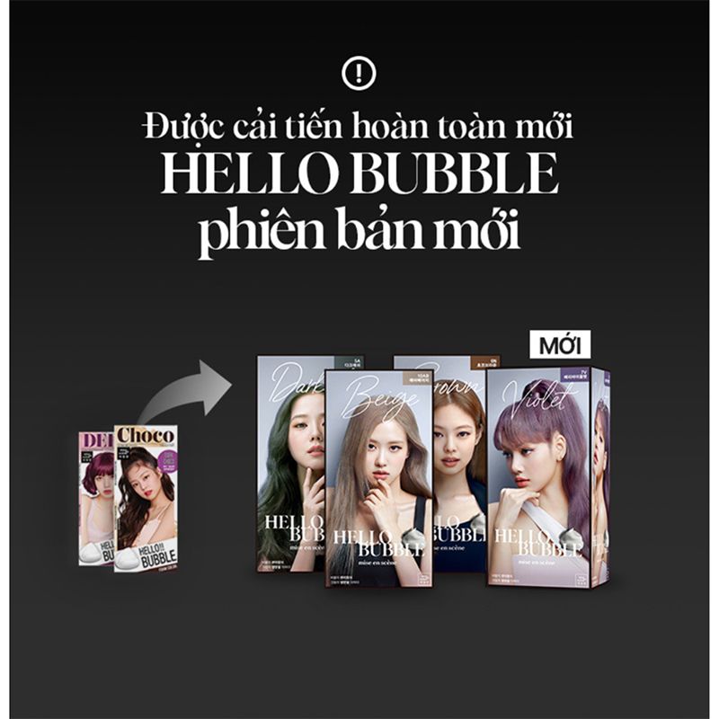 [Black Pink's Choice] Thuốc Gội Nhuộm Tóc Dạng Bọt Mise En Scene Hello Bubble Foam Color