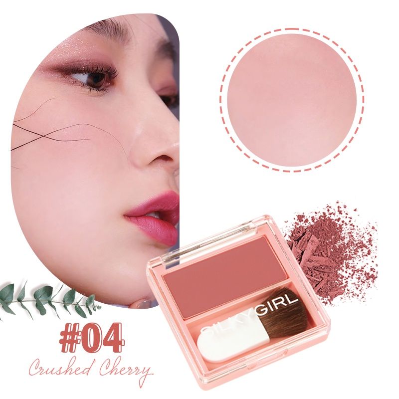 Phấn Má Hồng Dạng Nén Kèm Cọ Xinh Xắn SilkyGirl Blush Hour 3g