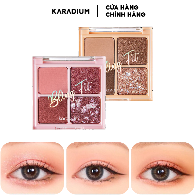 Bảng Phấn Mắt 4 Màu Siêu Xinh Karadium Bling Fit Bijou Box Shadow MOON STONE 7.5g